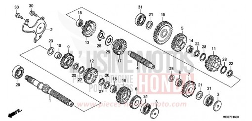 GETRIEBE (VT750C2B/C2S/CS/C/CA) VT750CSC de 2012